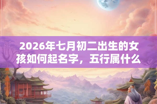 2026年七月初二出生的女孩如何起名字,五行属什么 2026年七月初二出生的女孩如何起名字,五行属什么