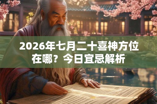 2026年七月二十喜神方位在哪？今日宜忌解析