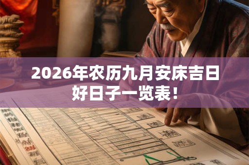 2026年农历九月安床吉日好日子一览表! 2026年农历九月安床吉日好日子一览表!