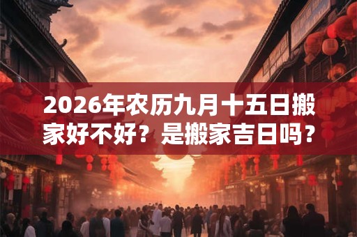 2026年农历九月十五日搬家好不好？是搬家吉日吗？