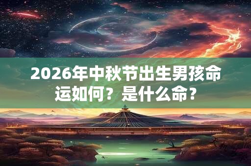 2026年中秋节出生男孩命运如何？是什么命？