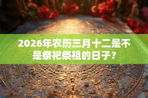 2026年农历三月十二是不是祭祀祭祖的日子? 2026年农历三月十二是不是祭祀祭祖的日子?