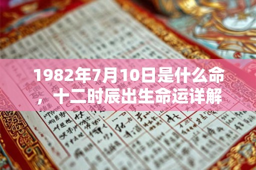 1982年7月10日是什么命,十二时辰出生命运详解 1982年7月10日是什么命,十二时辰出生命运详解