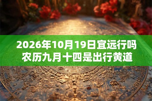 2026年10月19日宜远行吗 农历九月十四是出行黄道吉日吗 2026年10月19日宜远行吗 农历九月十四是出行黄道吉日吗