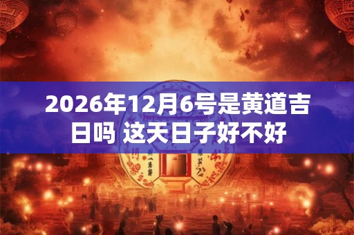 2026年12月6号是黄道吉日吗 这天日子好不好