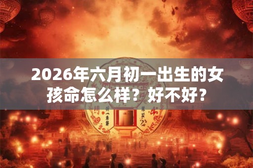 2026年六月初一出生的女孩命怎么样?好不好? 2026年六月初一出生的女孩命怎么样?好不好?