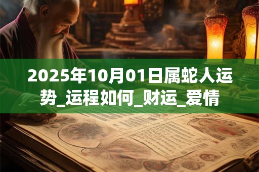 2026年10月01日属蛇人运势_运程如何_财运_爱情 2026年10月01日属蛇人运势_运程如何_财运_爱情