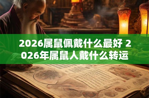 2026属鼠佩戴什么最好 2026年属鼠人戴什么转运