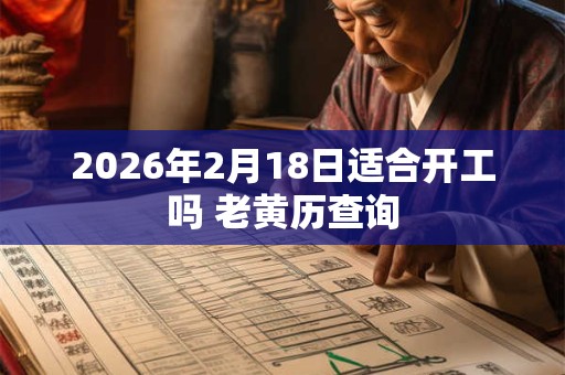 2026年2月18日适合开工吗 老黄历查询