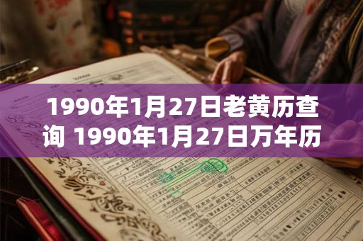 1990年1月27日老黄历查询 1990年1月27日万年历黄道吉日
