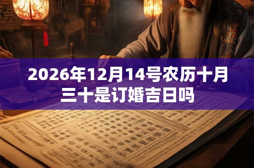 2026年12月14号农历十月三十是订婚吉日吗