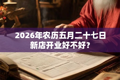 2026年农历五月二十七日新店开业好不好? 2026年农历五月二十七日新店开业好不好?