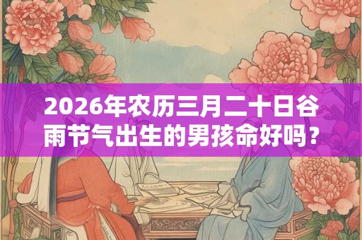 2026年农历三月二十日谷雨节气出生的男孩命好吗？