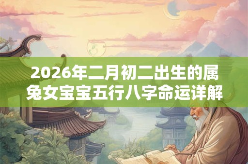 2026年二月初二出生的属兔女宝宝五行八字命运详解