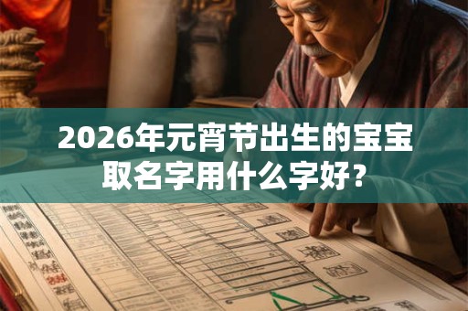 2026年元宵节出生的宝宝取名字用什么字好? 2026年元宵节出生的宝宝取名字用什么字好?