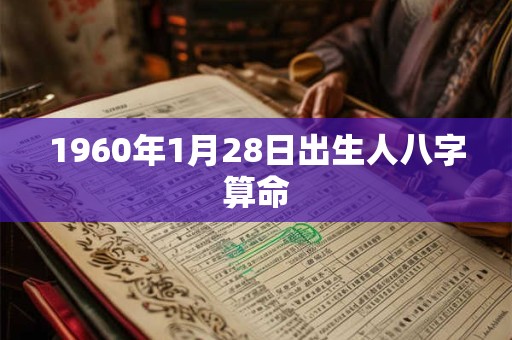 1960年1月28日出生人八字算命 1960年1月28日出生人八字算命