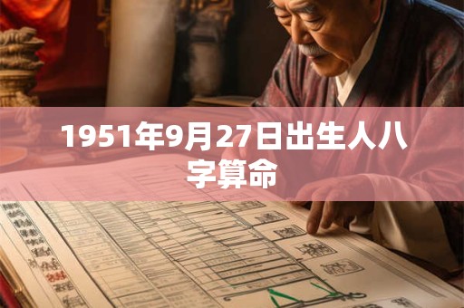 1951年9月27日出生人八字算命 1951年9月27日出生人八字算命
