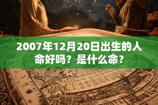 2007年12月20日出生的人命好吗?是什么命? 2007年12月20日出生的人命好吗?是什么命?