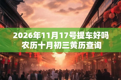 2026年11月17号提车好吗 农历十月初三黄历查询