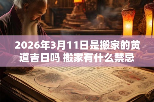 2026年3月11日是搬家的黄道吉日吗 搬家有什么禁忌