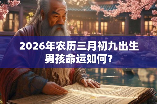 2026年农历三月初九出生男孩命运如何？