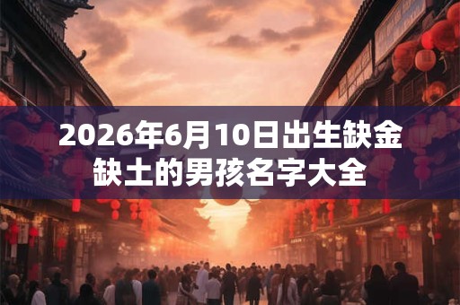 2026年6月10日出生缺金缺土的男孩名字大全 2026年6月10日出生缺金缺土的男孩名字大全
