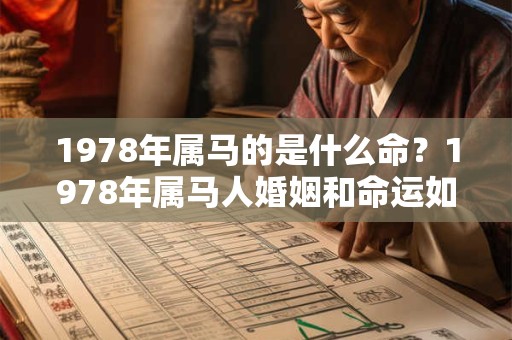 1978年属马的是什么命？1978年属马人婚姻和命运如何？