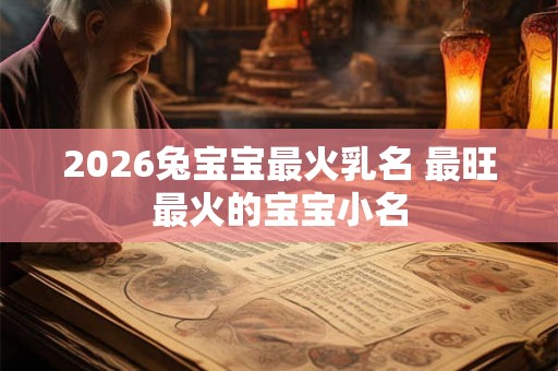 2026兔宝宝最火乳名 最旺最火的宝宝小名