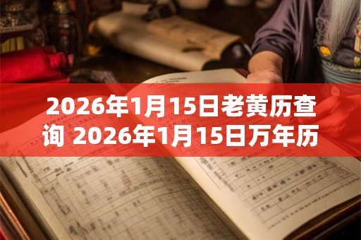 2026年1月15日老黄历查询 2026年1月15日万年历黄道吉日 2026年1月15日老黄历查询 2026年1月15日万年历黄道吉日
