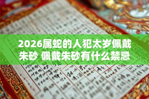2026属蛇的人犯太岁佩戴朱砂 佩戴朱砂有什么禁忌 2026属蛇的人犯太岁佩戴朱砂 佩戴朱砂有什么禁忌