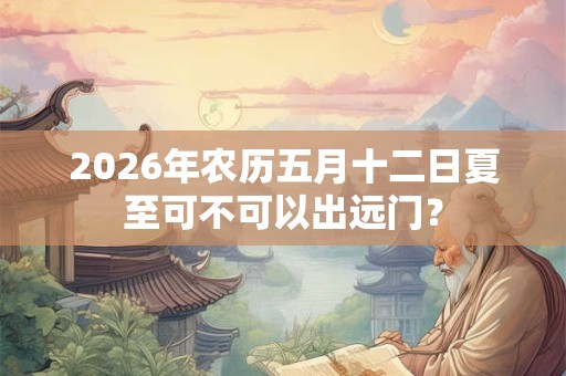 2026年农历五月十二日夏至可不可以出远门？
