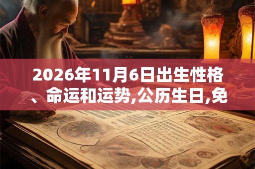 2026年11月6日出生性格、命运和运势,公历生日,免费算命 2026年11月6日出生性格、命运和运势,公历生日,免费算命