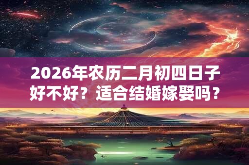 2026年农历二月初四日子好不好？适合结婚嫁娶吗？