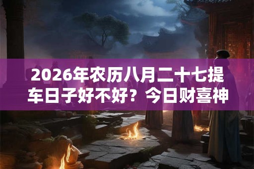 2026年农历八月二十七提车日子好不好？今日财喜神方位？