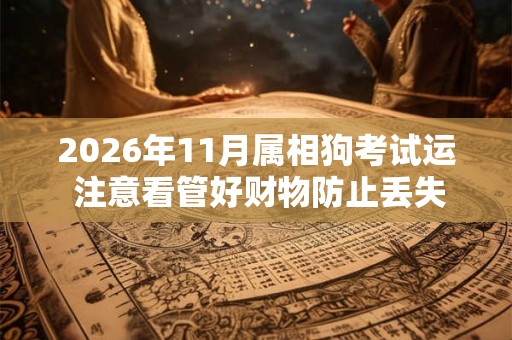2026年11月属相狗考试运 注意看管好财物防止丢失