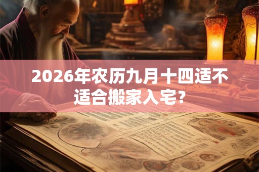 2026年农历九月十四适不适合搬家入宅? 2026年农历九月十四适不适合搬家入宅?