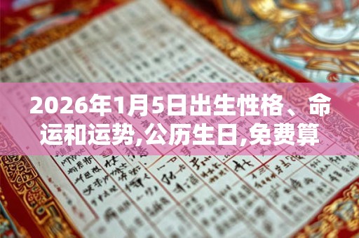 2026年1月5日出生性格、命运和运势,公历生日,免费算命