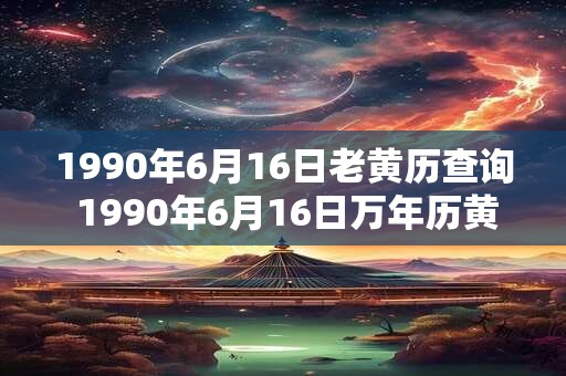 1990年6月16日老黄历查询 1990年6月16日万年历黄道吉日