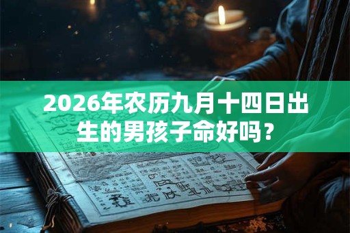 2026年农历九月十四日出生的男孩子命好吗？