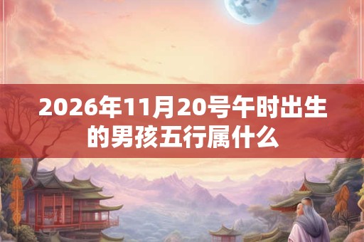 2026年11月20号午时出生的男孩五行属什么