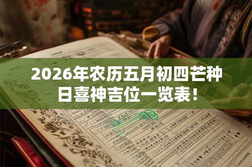 2026年农历五月初四芒种日喜神吉位一览表! 2026年农历五月初四芒种日喜神吉位一览表!