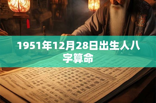 1951年12月28日出生人八字算命