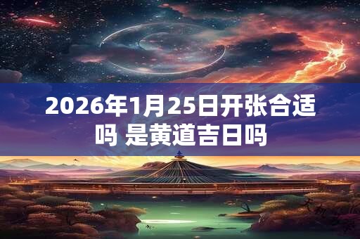2026年1月25日开张合适吗 是黄道吉日吗 2026年1月25日开张合适吗 是黄道吉日吗