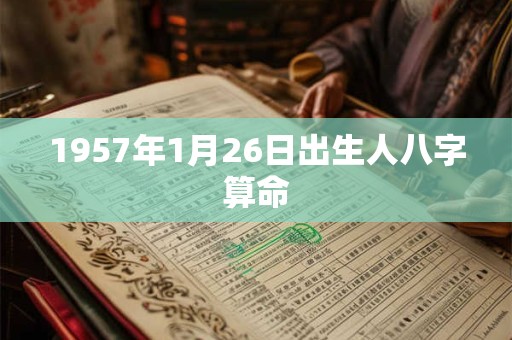 1957年1月26日出生人八字算命 1957年1月26日出生人八字算命