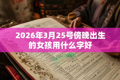 2026年3月25号傍晚出生的女孩用什么字好 2026年3月25号傍晚出生的女孩用什么字好