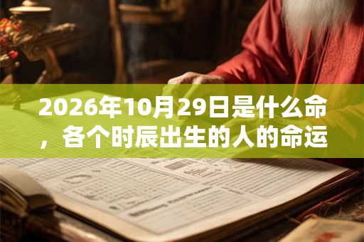 2026年10月29日是什么命,各个时辰出生的人的命运 2026年10月29日是什么命,各个时辰出生的人的命运