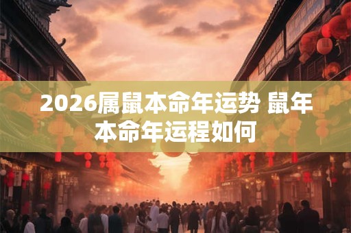 2026属鼠本命年运势 鼠年本命年运程如何 2026属鼠本命年运势 鼠年本命年运程如何