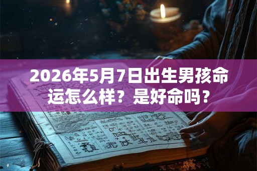 2026年5月7日出生男孩命运怎么样?是好命吗? 2026年5月7日出生男孩命运怎么样?是好命吗?