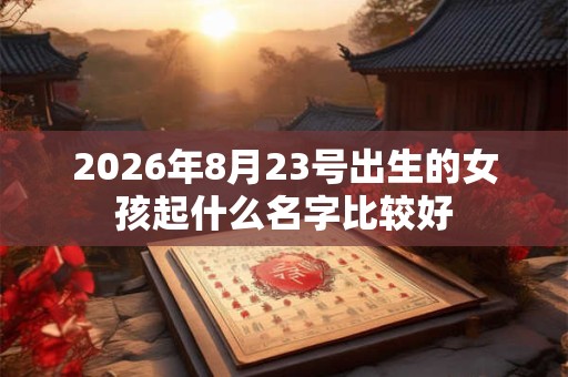2026年8月23号出生的女孩起什么名字比较好