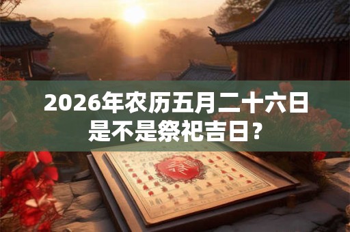 2026年农历五月二十六日是不是祭祀吉日? 2026年农历五月二十六日是不是祭祀吉日?